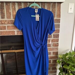 Max Studio Royal Blue Asymmetrical Dress